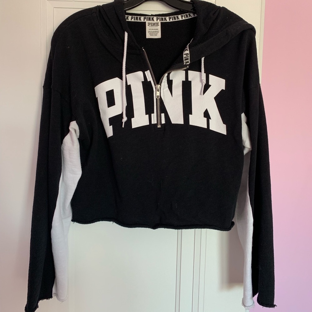 PINK cropped hoodie